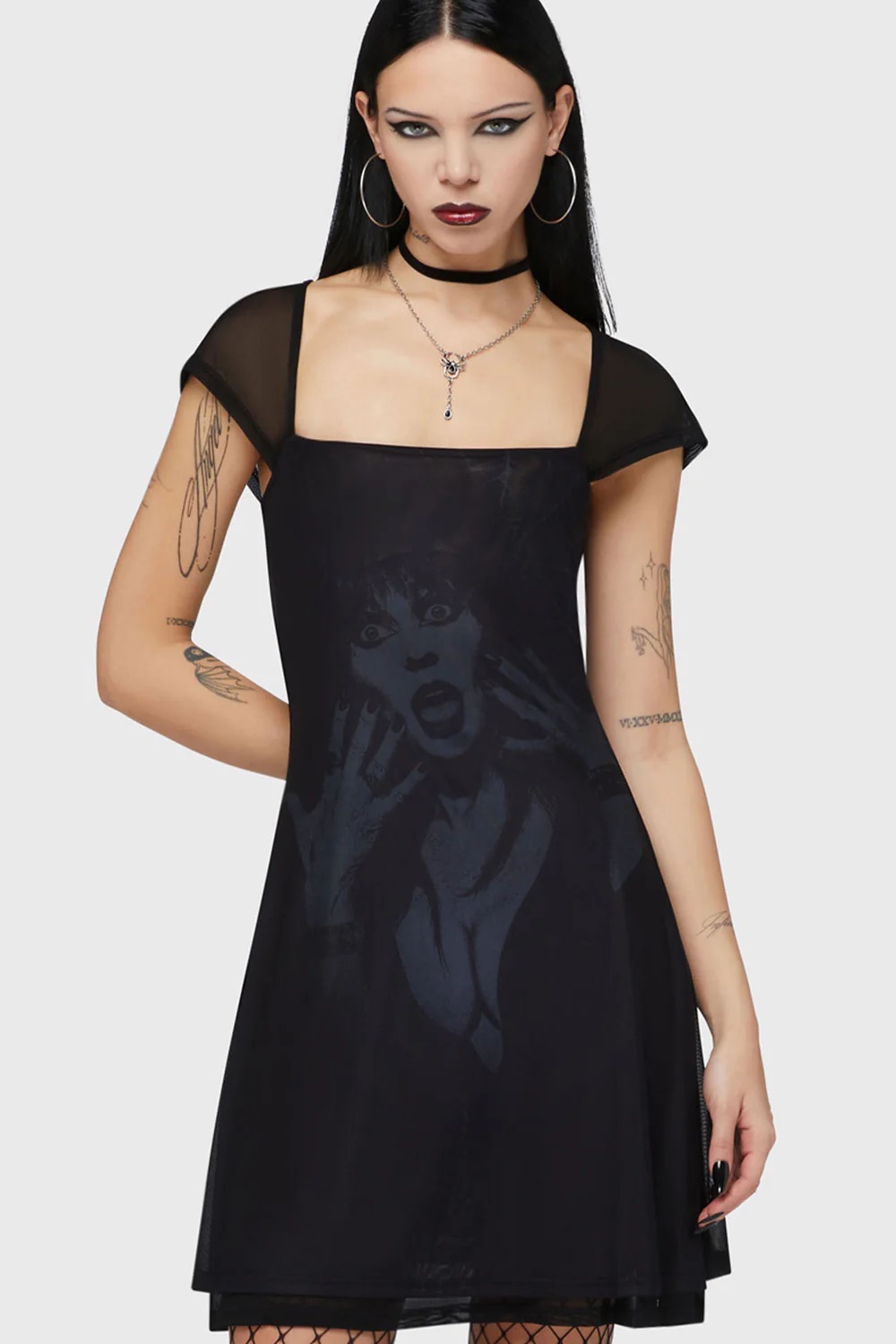 Horror graphic mini dress